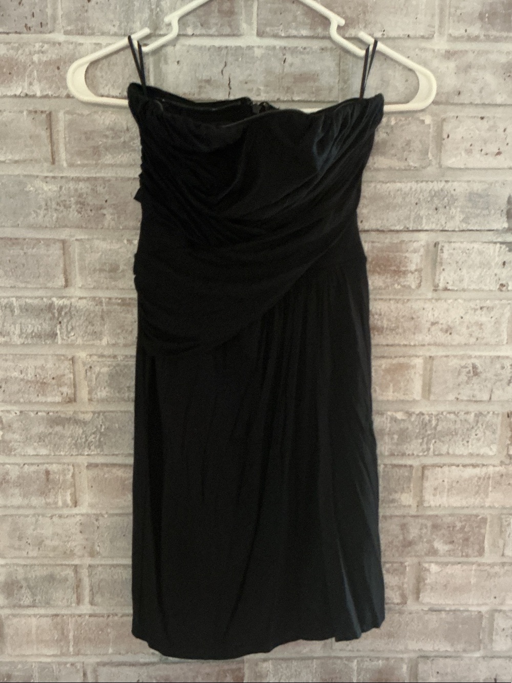 Express Black Strapless Sweetheart Ruched Cocktail Dress